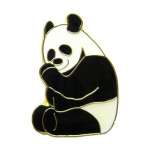 Gentle Panda Bear Enamel Pin - Cute Funny Novelty Nature Animal Apparel Gift NWT